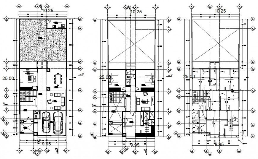 Drawings details of apartment floor plan dwg file
