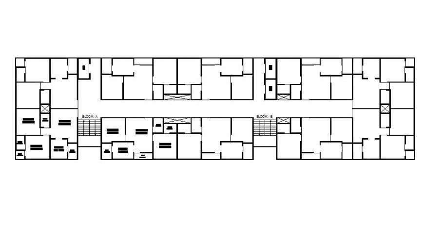 Drawings details of apartment layout plan AutoCAD software file