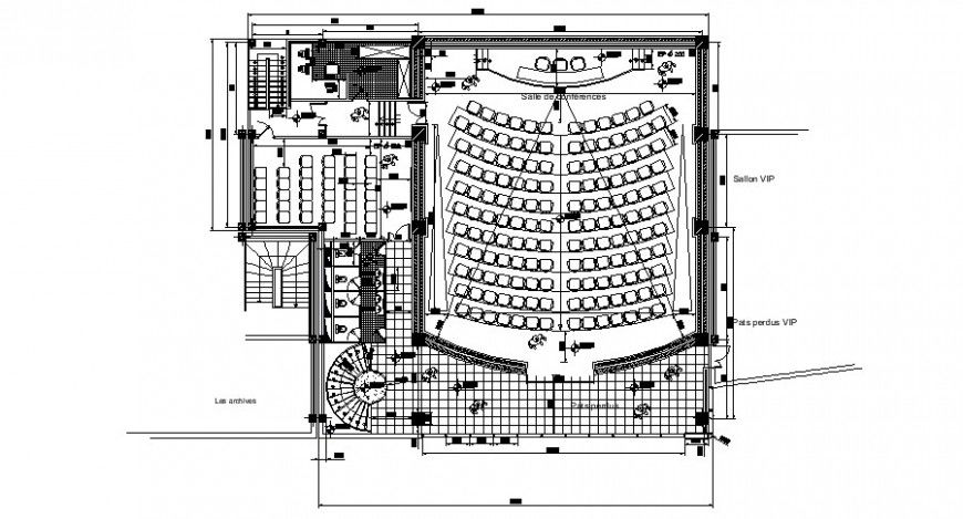 Drawings details of auditorium building units dwg autocad file