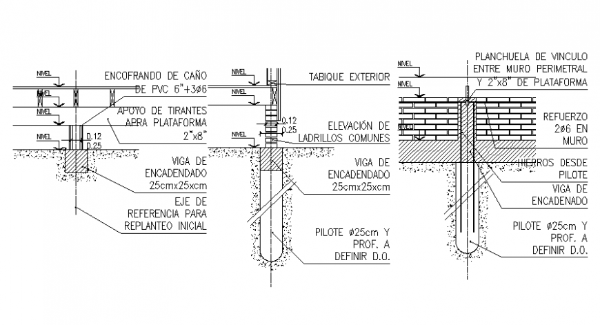 Drawings details of bricks masonry units autocad file