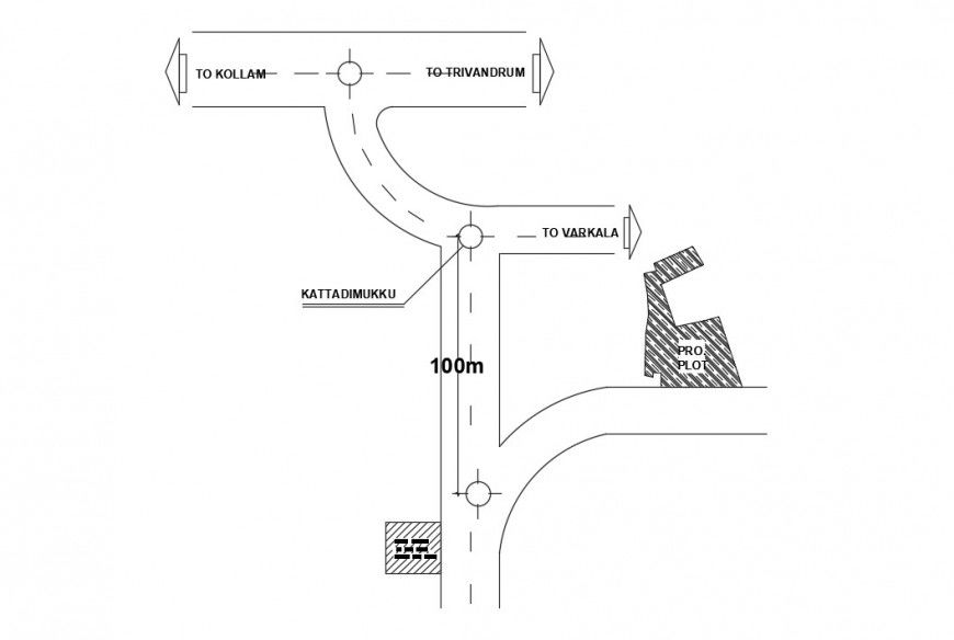 Drawings details of building area with road networks details in autocad file