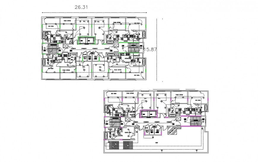Drawings details of building electrical layout plan dwg file