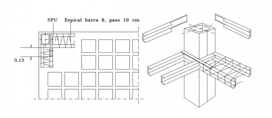 Drawings details of CAD construction blocks 2d view autocad file