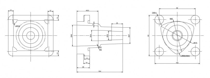 Drawings details of CAD machinery units blocks dwg file