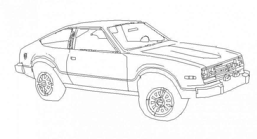 Drawings details of car transportation units dwg file