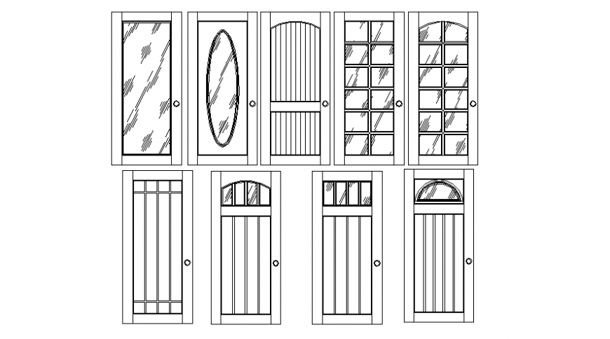 Drawings details of door units blocks dwg autocad file