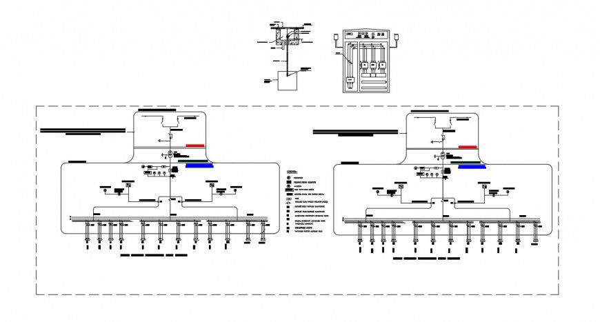 Drawings details of electrical installation circuits diagram dwg file