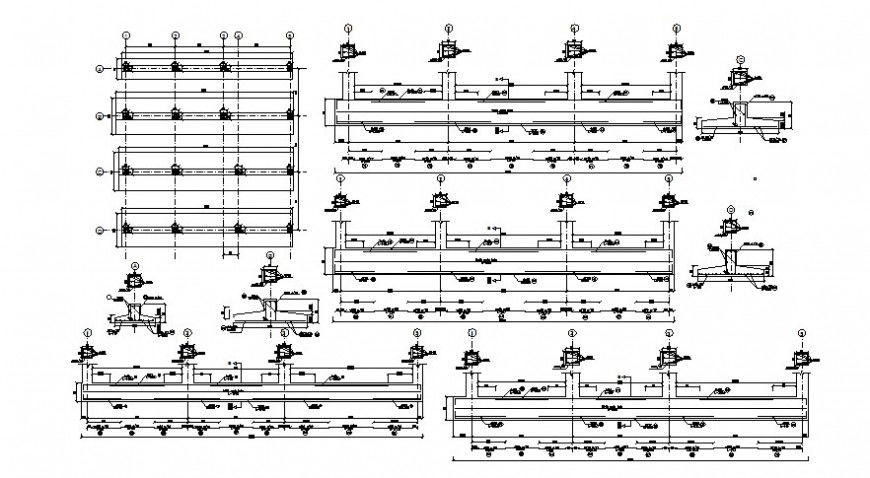 Drawings details of footing structure block autocad software file