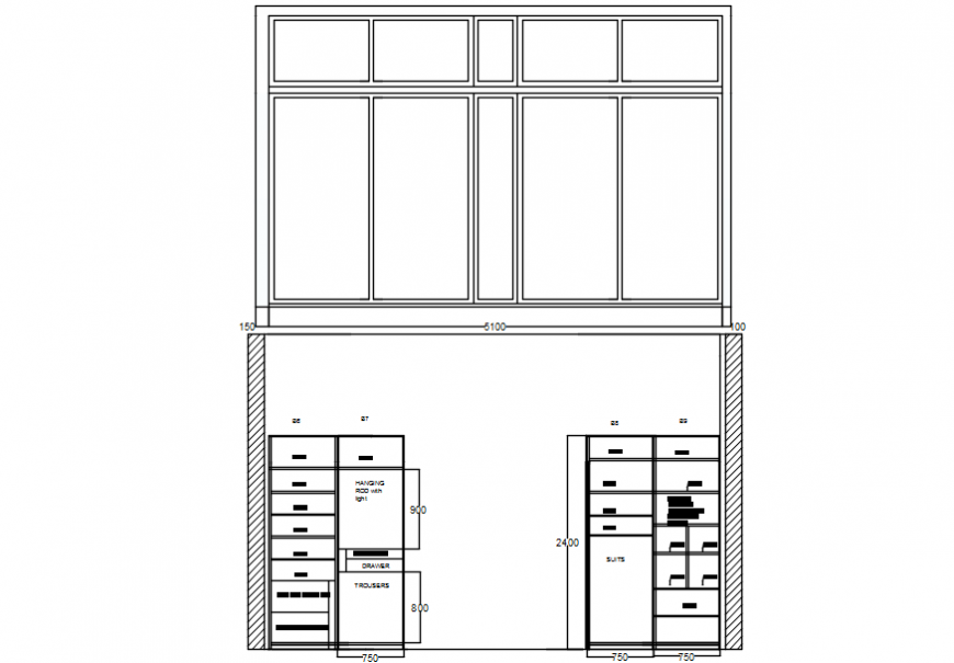 Drawings details of furniture units blocks dwg autocad software file