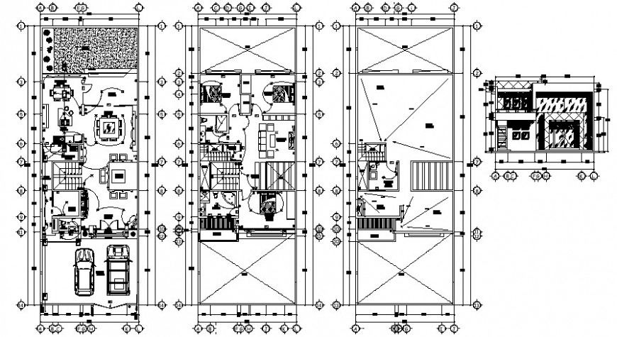 Drawings details of house plan and elevation dwg autcad file