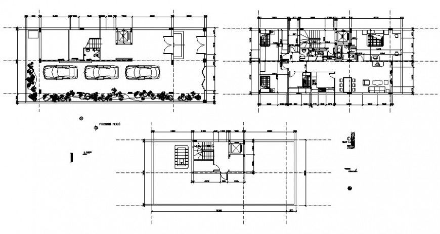 Drawings details of housing block 2d view layout plan autocad softwrae file