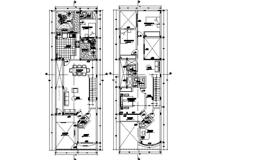 Drawings details of housing bungalow apartment dwg autocad file
