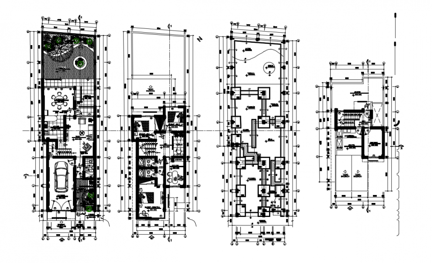 Drawings details of housing living apartment 2d view floor plan dwg file