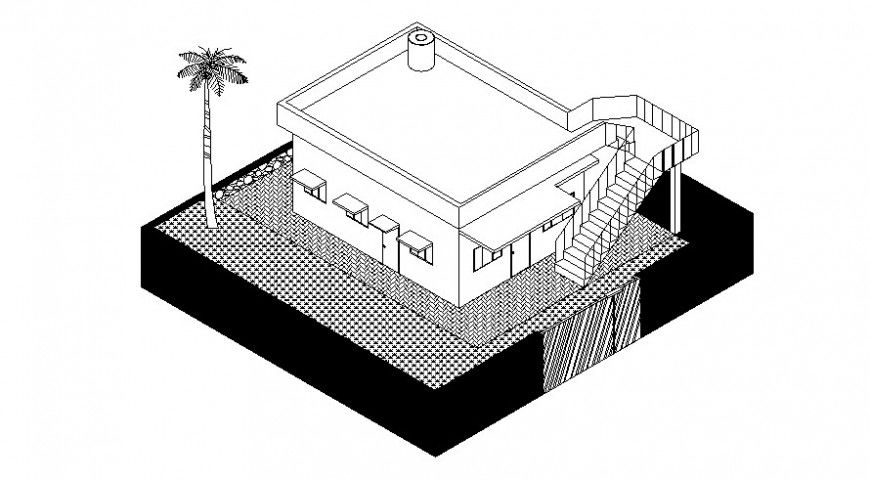 Drawings details of housing units 3d model autocad software file