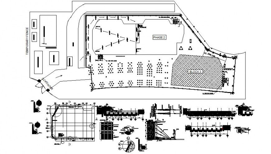 Landscaping Area 2D View Drawing CAD File for Urban Design