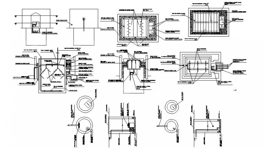 Drawings details of machinery blocks 2d view autocad software file
