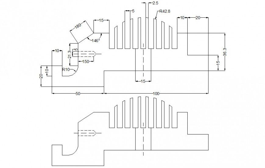 Drawings details of machinery units autocad file