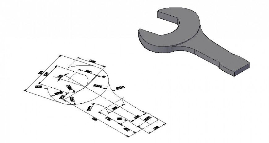 Drawings details of mechanical blocks 3d model autocad file