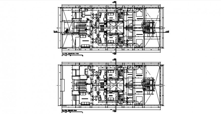 Drawings details of multi-story apartment dwg file