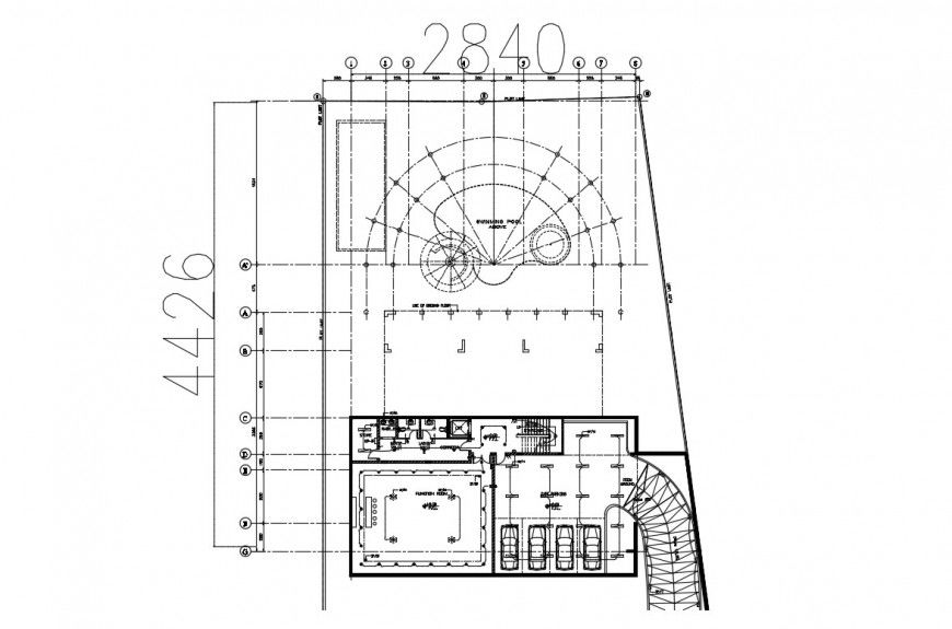 Drawings details of parking area plan dwg file