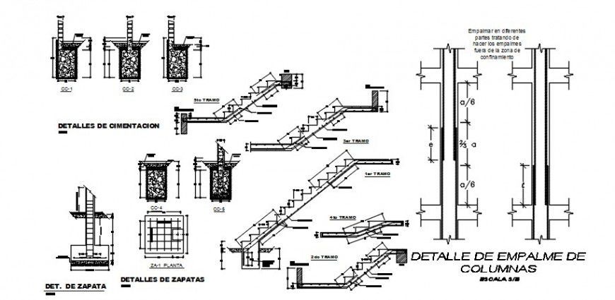 Drawings details of RCC structural blocks autocad software file