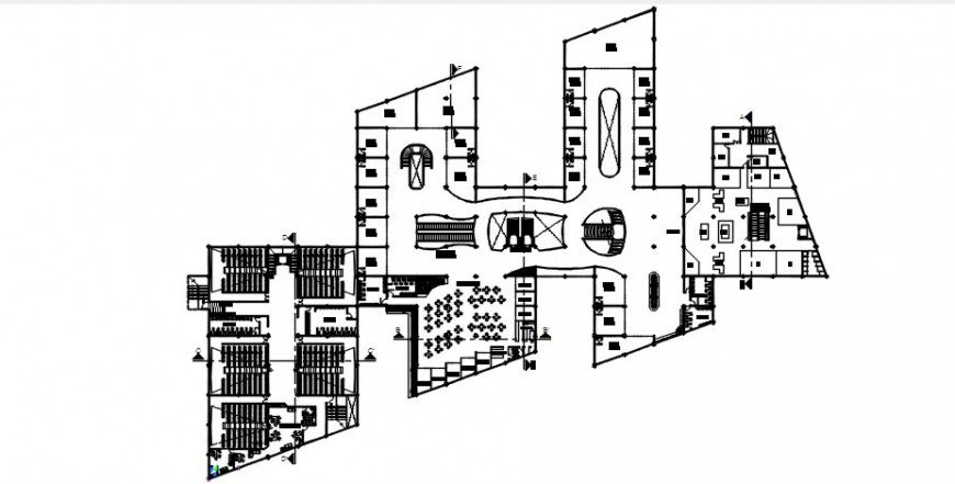 Drawings details of shopping center building dwg autocad file