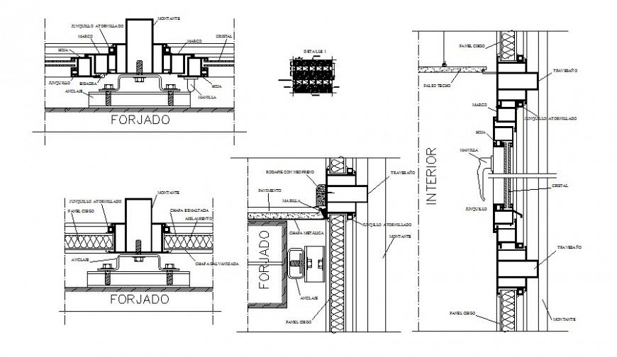 Drawings details of structural blocks 2d view autocad file