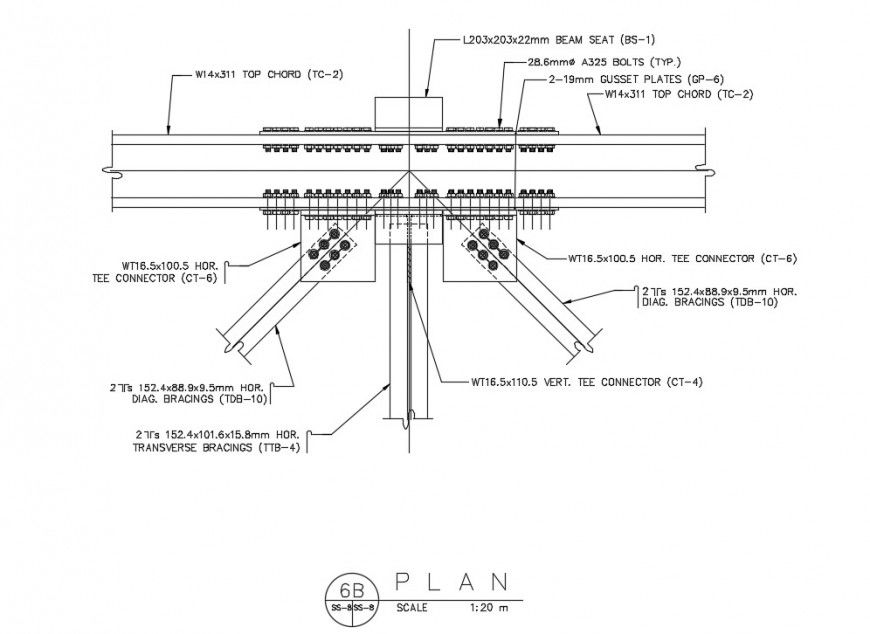 Drawings details of structural blocks plan autocad software file