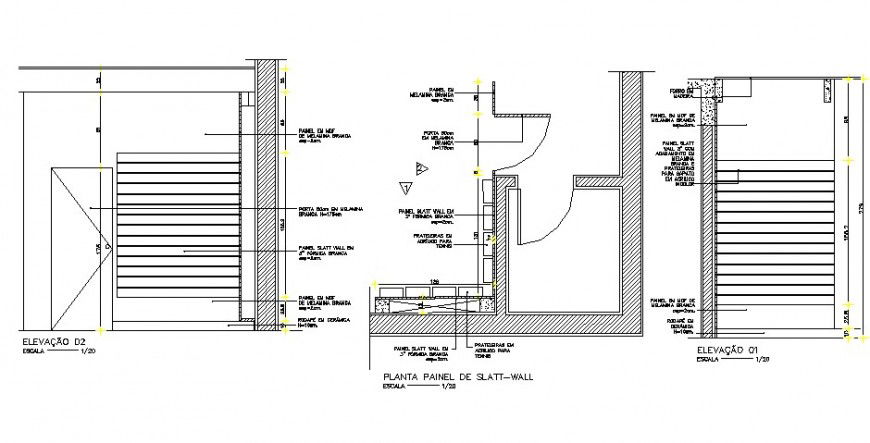 Drawings details of the door and room blocks in autocad