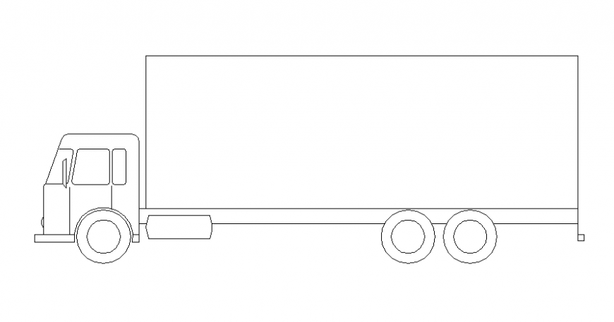 Drawings details of truck transportation units autocad software file