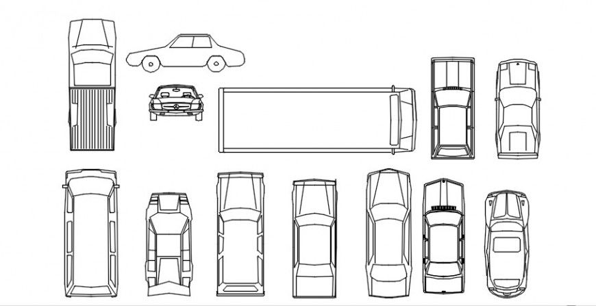 Vehicle Blocks Elevation DWG | AutoCAD Drawing File