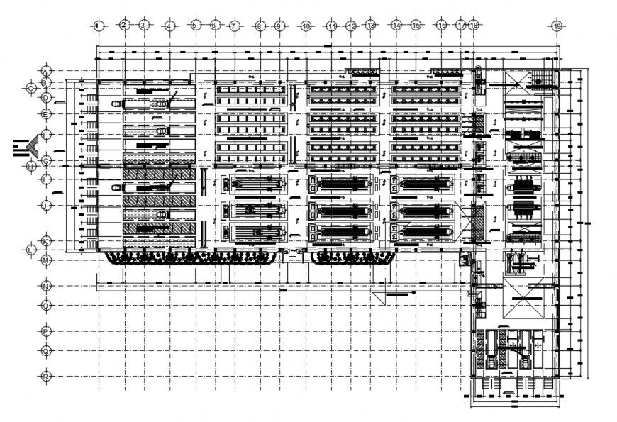 Drawings details of warehouse plan details dwg file
