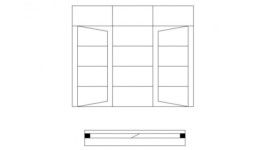 Drawings details of window frame design 2d view autocad line