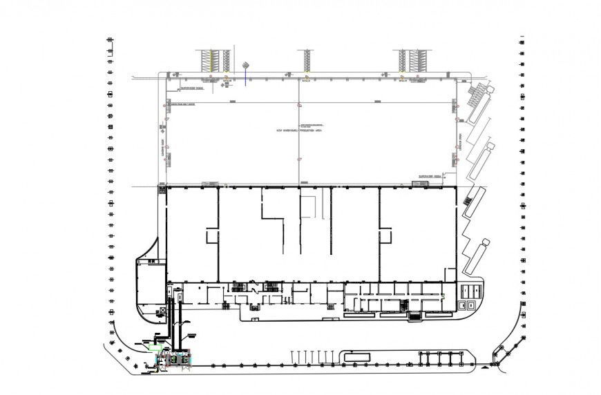 Drawings details plan of commerce building dwg file