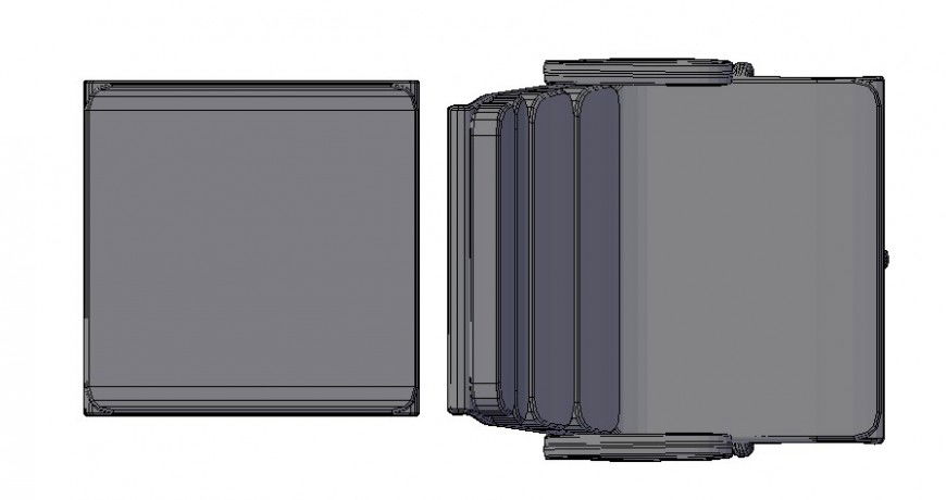 Furniture Table and Chair Elevation Drawing CAD File
