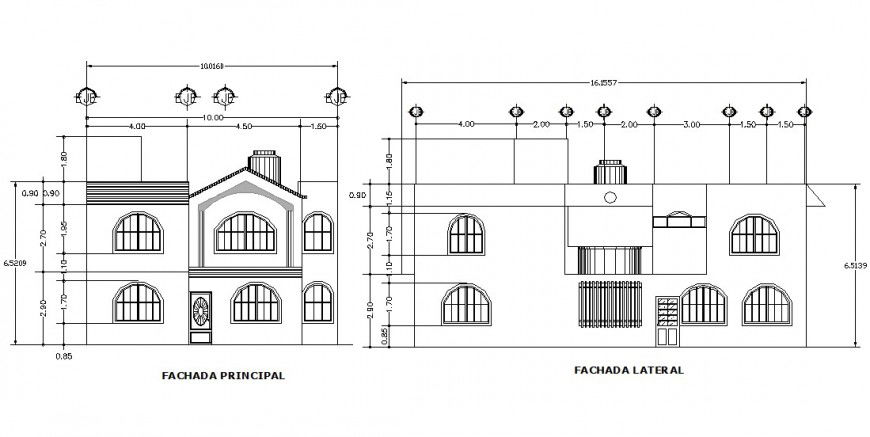 Drawings elevation of apartment 2d view CAD design dwg file