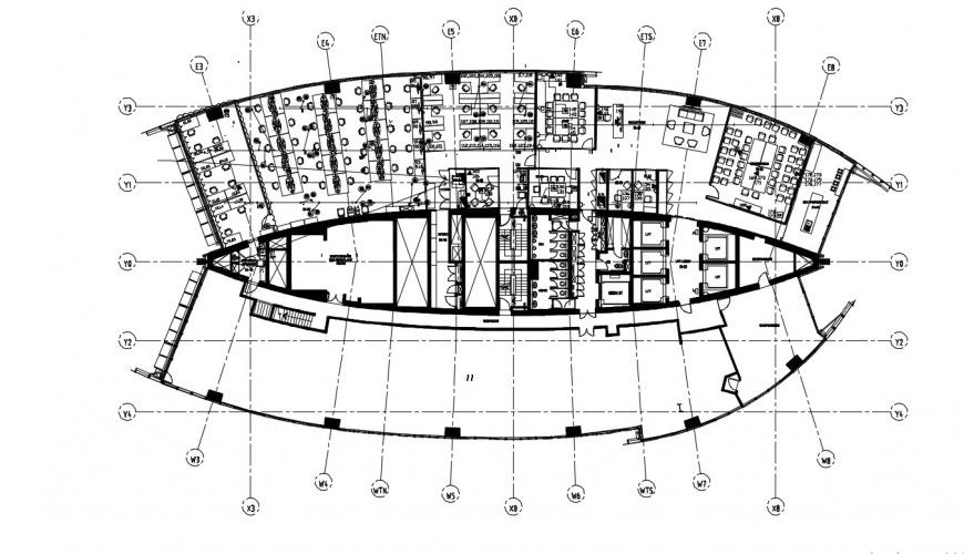 Drawings floor plan of commerce building dwg file