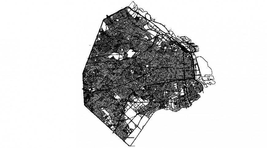 Drawings of a topographical area detailing 2d view AutoCAD file