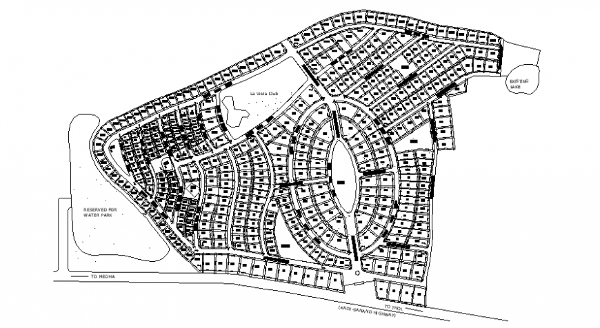 Drawings of a topographical area detailing 2d view autocad software file