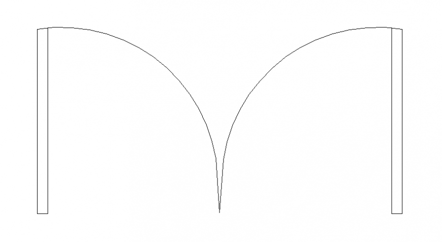 Drawings of double door plan autocad software file