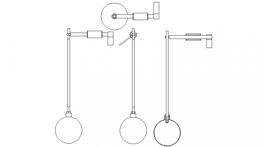 Drawings of electrical blocks of light lamp autocad file