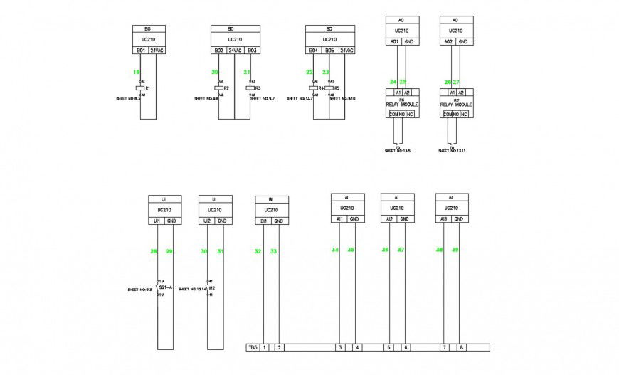 Drawings of electrical flow Circuits diagram plan dwg file