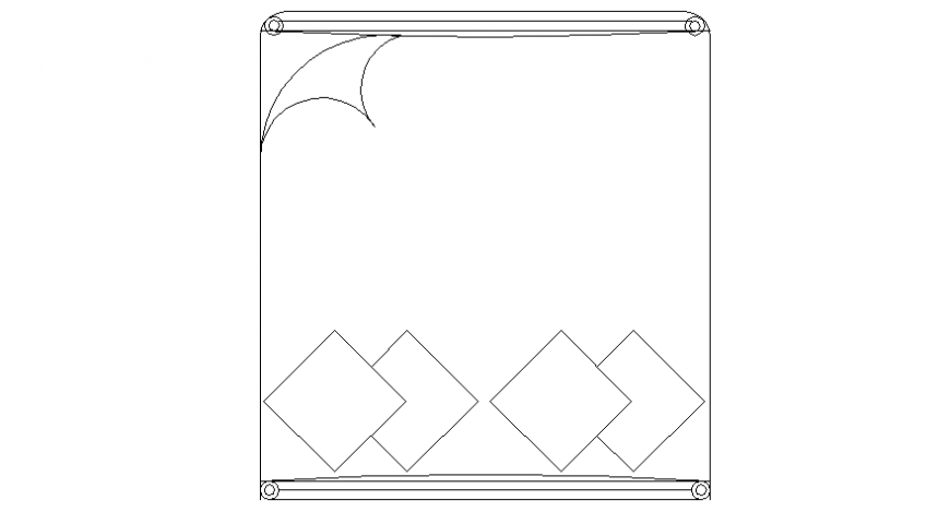 Drawings of furniture units 2d view double bed autocad software file