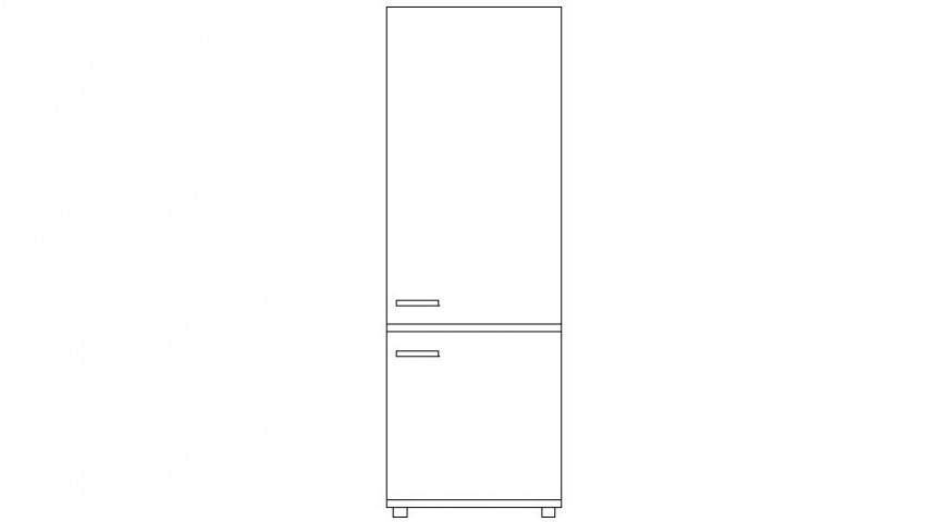 Drawings of kitchen automation units of cabinet block dwg file