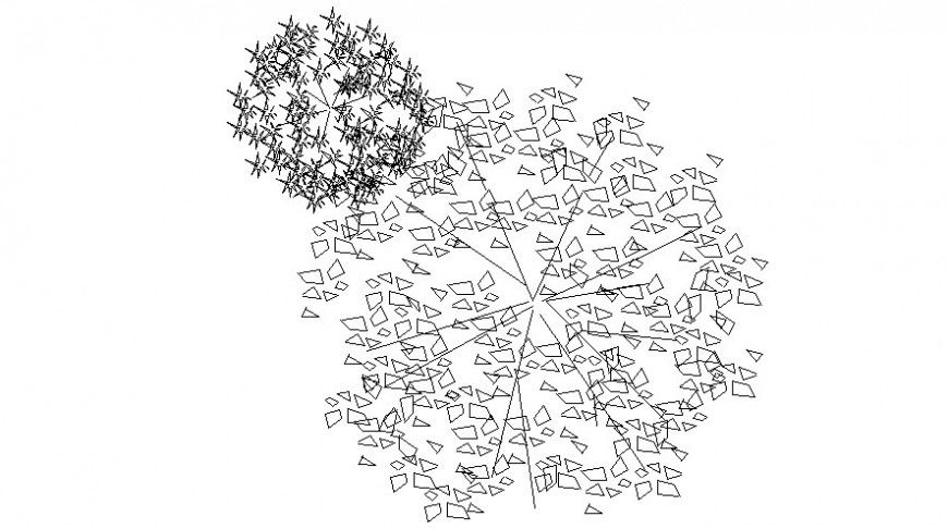 Drawings of landscaping trees block 2d view autocad software file