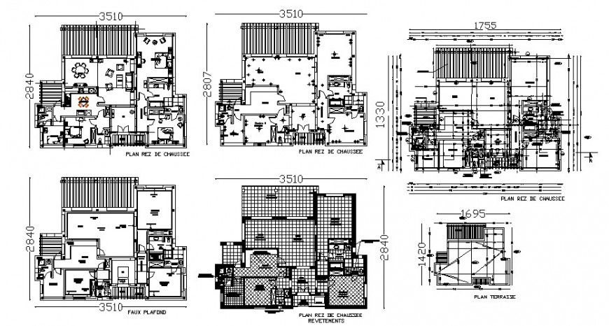 Drawings of living housing apartment plan dwg autocad software file