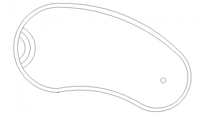 Drawings of swimming pool 2d view design details in autocad software