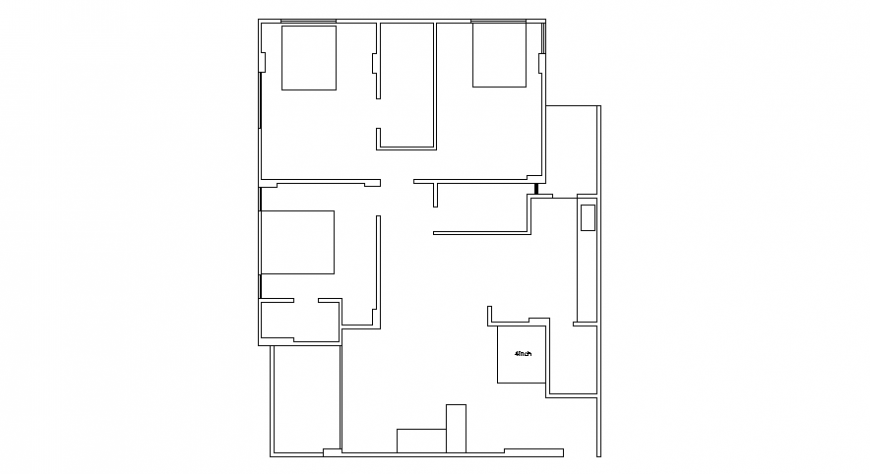 Drawings plan of house 2d view autocad software file