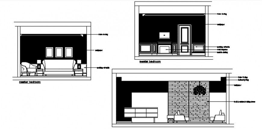 Drawings room furniture blocks CAD elevation room autocad file