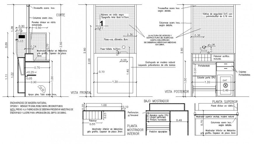 Dressing table furniture AutoCAD dwg file